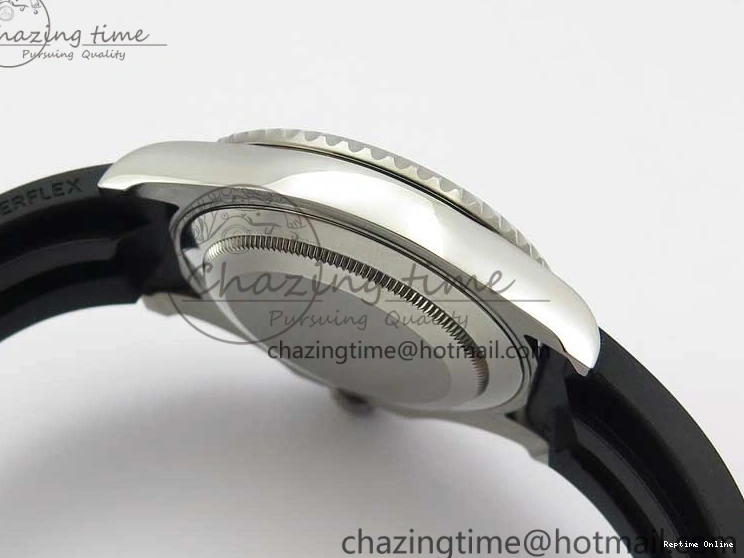 0130 Yacht-Master 116655 ARF SS Custom Made Black Ceramic Bezel on Oysterflex Rubber Strap A HighPerformance 3064